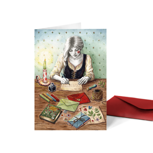 Tarjeta Amor en un sobre (díptico)