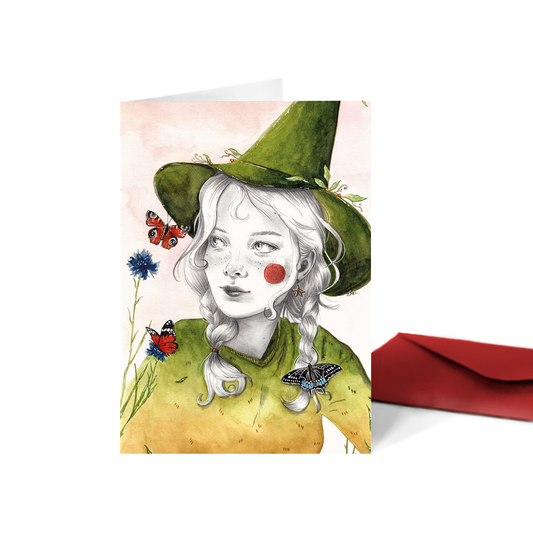 Tarjeta La Bruja Verde (díptico)