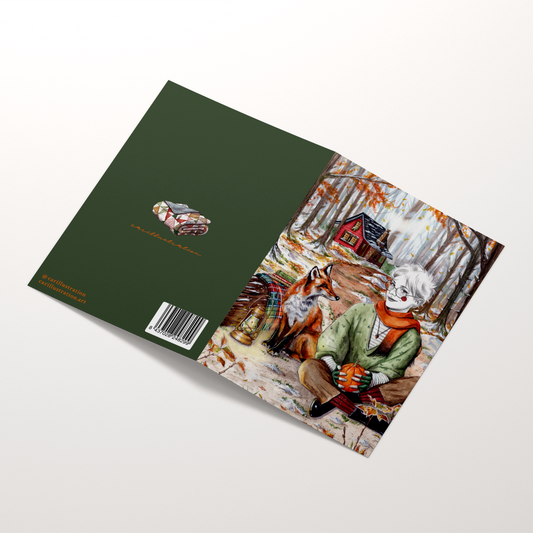 Tarjeta Meeting Mr. Fox (díptico)