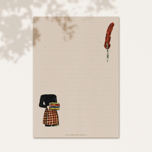Papel de carta, modelo Bookworm (descargable)