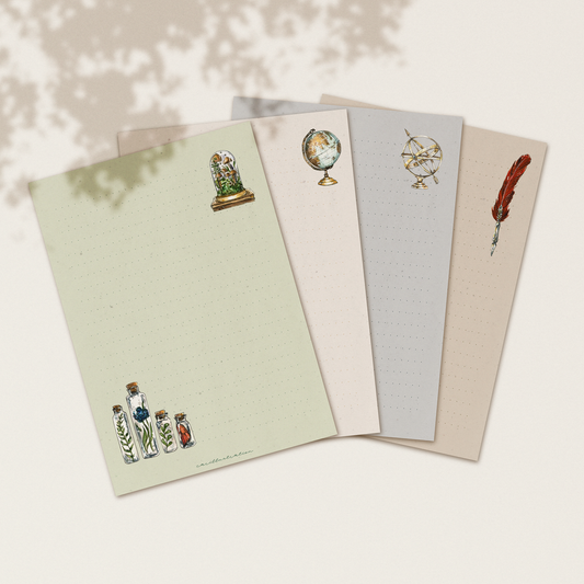 Papel de carta, modelo Bookworm (descargable)