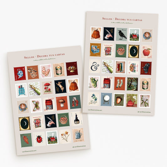 Set sellos decorativos adhesivos The Whisper of the Quill