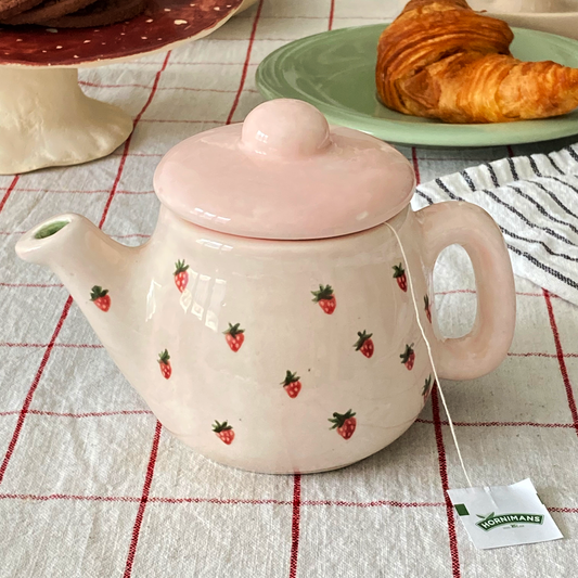 Tetera strawberry latte - Pieza única