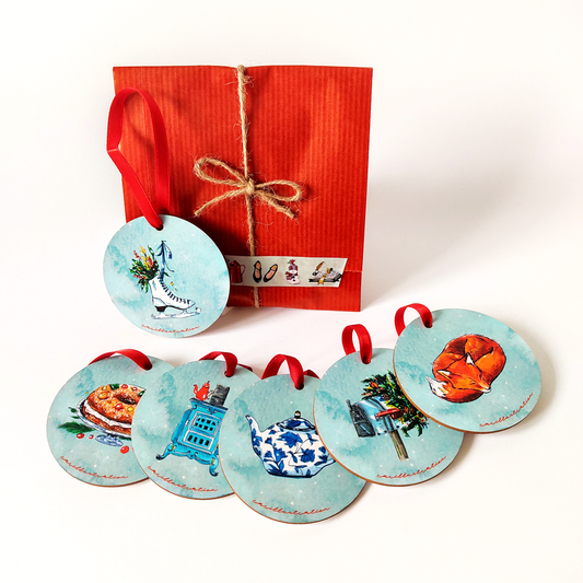 Set de 6 adornos navideños