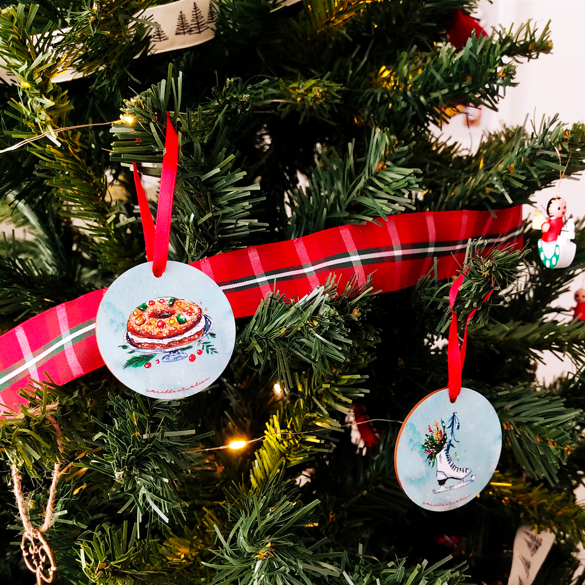Set de 6 adornos navideños