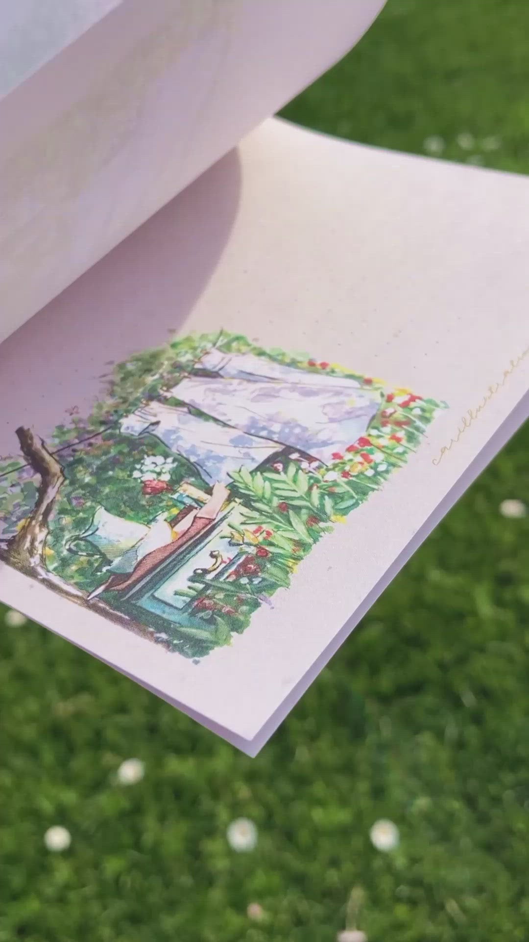 letterpad bloc de papel de carta ilustrado The Luminous Garden Carillustration 25 páginas