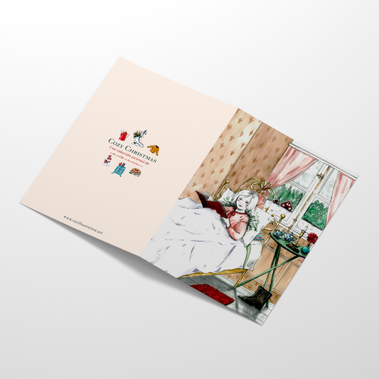 Tarjeta navideña Bookish