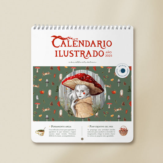 Calendario ilustrado 2025: Crecimiento Personal y Creatividad