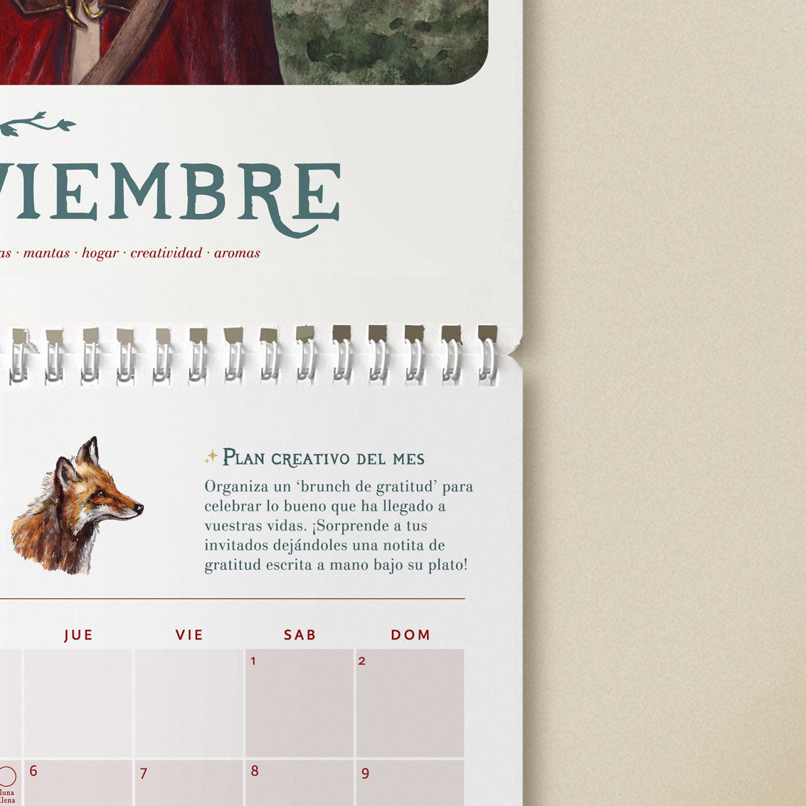 Calendario ilustrado 2025: Crecimiento Personal y Creatividad