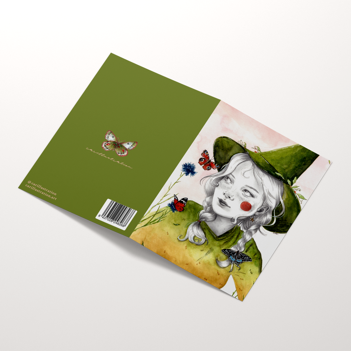 Tarjeta La Bruja Verde (díptico)