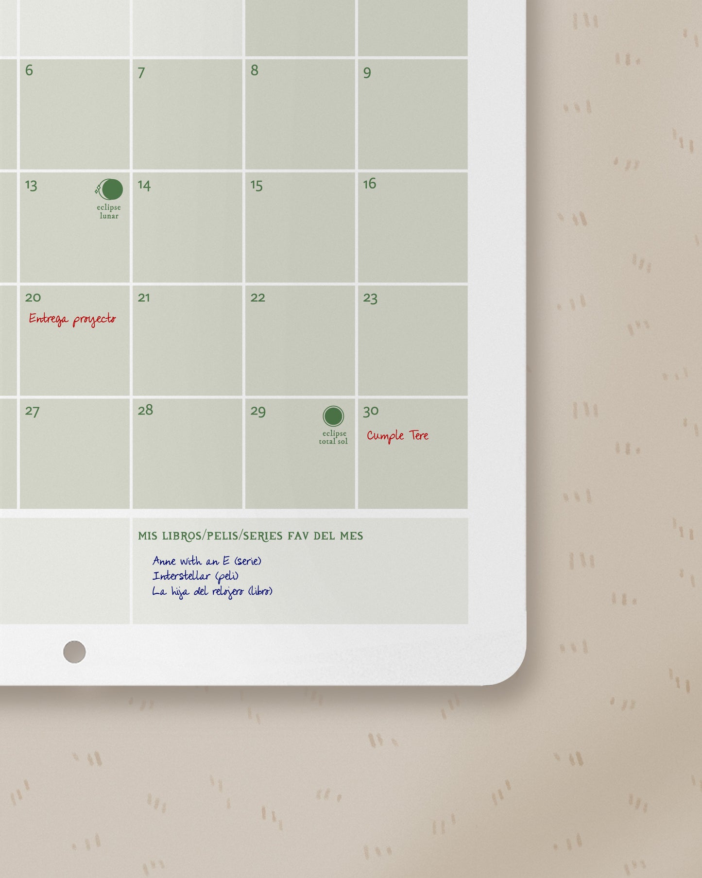 Calendario Creativo 2026: Crecimiento Personal y Creatividad