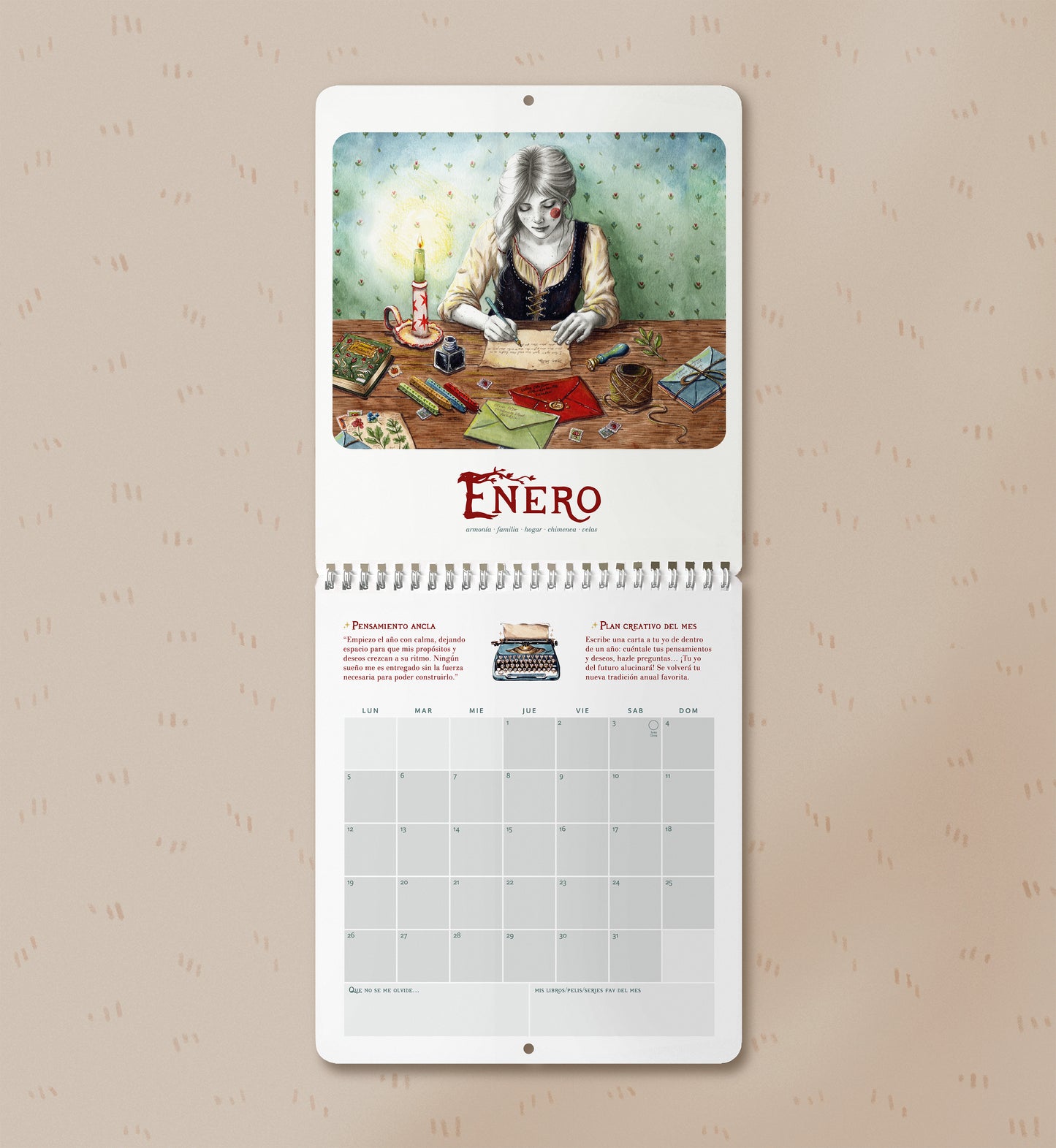 Calendario Creativo 2026: Crecimiento Personal y Creatividad