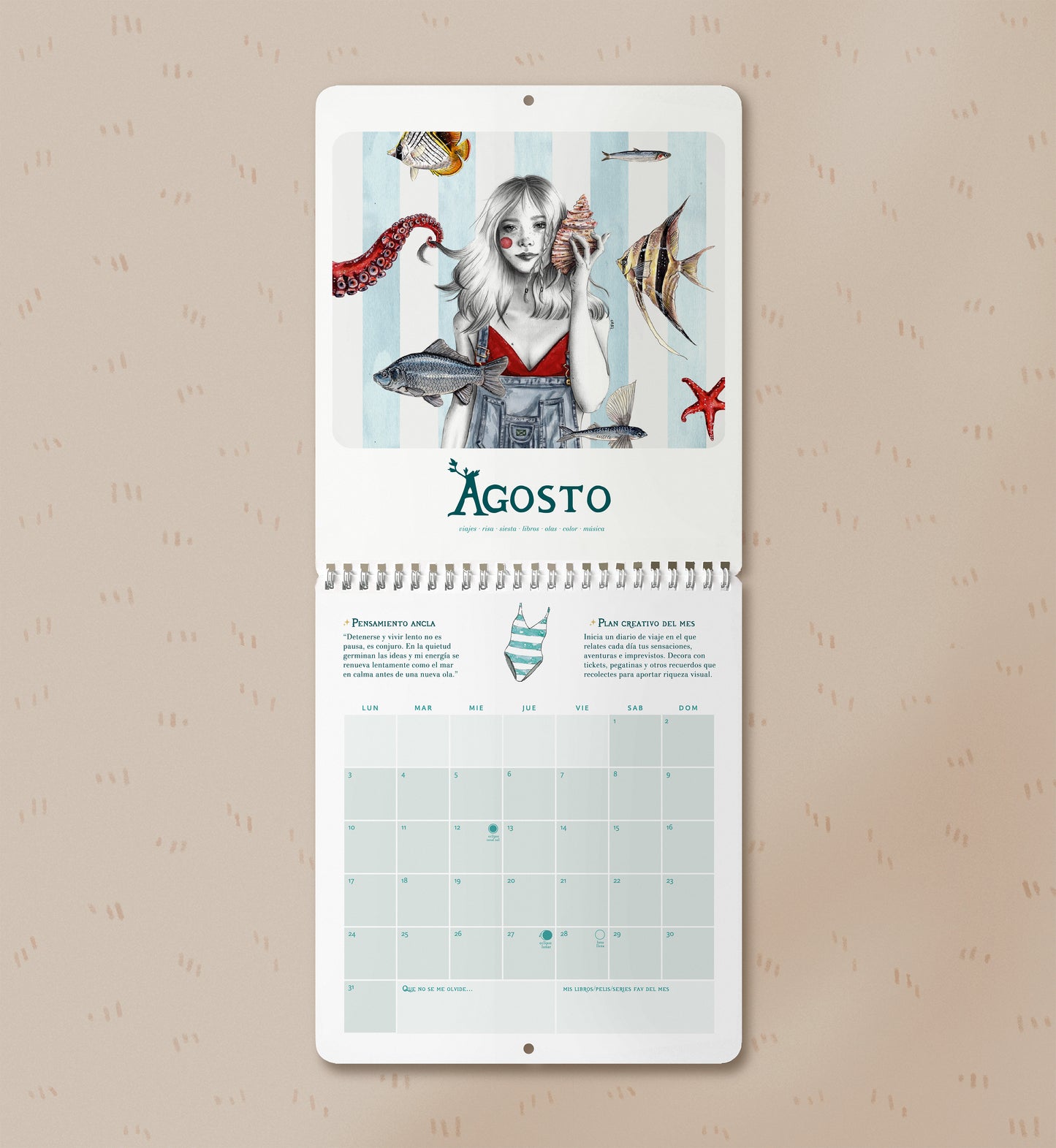 Calendario Creativo 2026: Crecimiento Personal y Creatividad