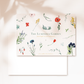 Tarjeta postal ilustrada carillustration the luminous garden estampado floral flores prensadas