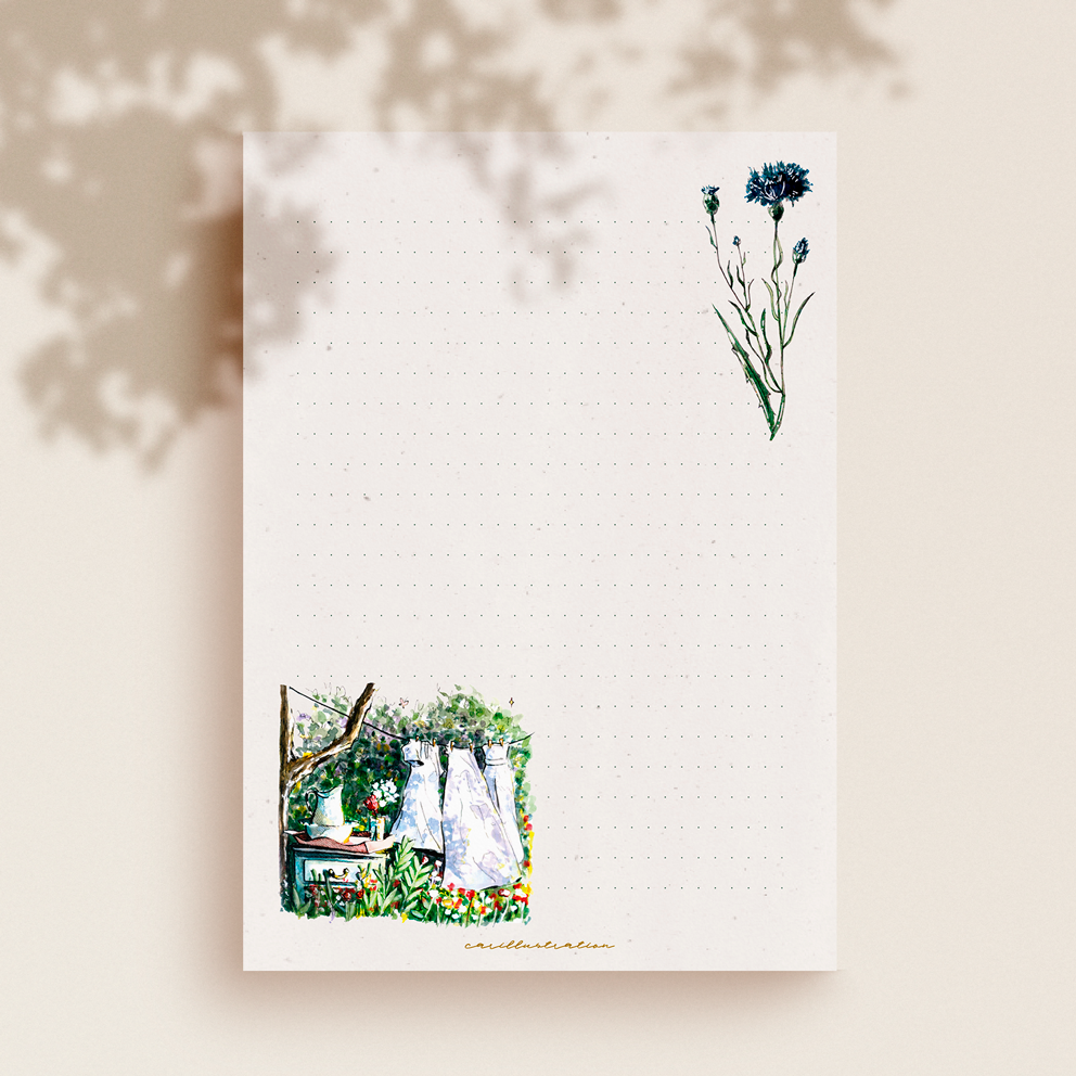 letterpad bloc de papel de carta ilustrado The Luminous Garden Carillustration 25 páginas